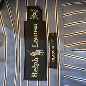 Ralph Lauren blue button down shirt